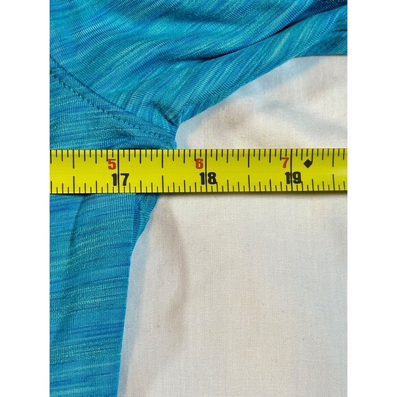 Athleta Womens Medium 1/4 Zip Blue Athletic Running Mock Neck Sweatshirt - Picture 5 of 8
